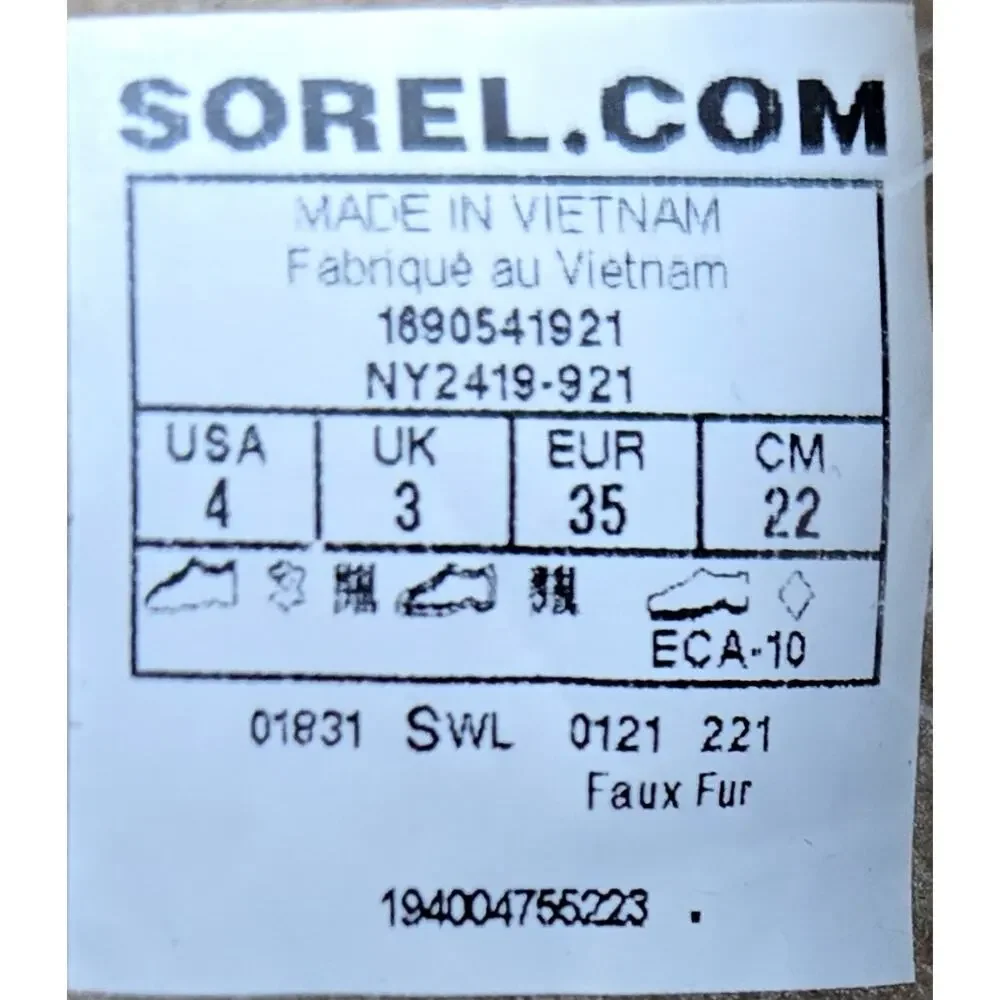 Sorel Tofino II Waterproof‎ Faux Fur Winter Snowboots in Cream Tan Youth Size 4
